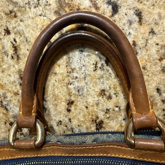Louis Vuitton Blue and Brown Shoulder Bag with Monogram - Picture 6 of 16